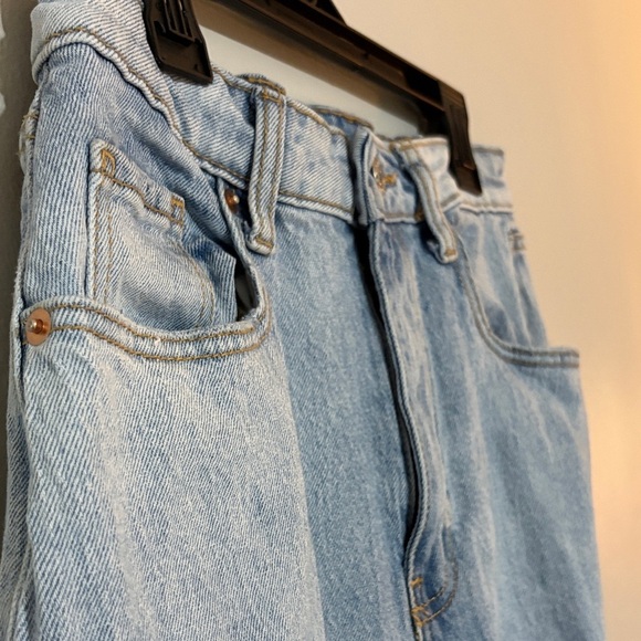 Wild Fable Distressed Light Blue Super High Rise Baggy Jeans - Picture 6 of 12